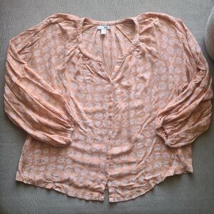 Amuse Society Peach Blouse